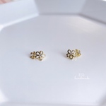 ２つのお花＊イヤリング