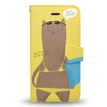 [スマホケース]サーフガール猫〈手帳型スマホケース〉