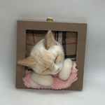 mc様専用　うとうとわんちゃん、ねこちゃんのミニフレーム　オーダーメイド　羊毛フェルト