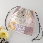 (1/7 New)nine patchwork・大人可愛いしかく巾着