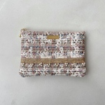 tweed flat pouch S/イギリスツイードのフラットポーチ