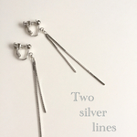 Two silver linesイヤリング（ピアス）