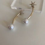 【№29 スノーフレーク×シルキーパール】ブライダル　ウェディング　結婚式　前撮り　お色直し　二次会　パーティー　成人式　お呼ばれ　オケージョン　雪の結晶　ビジュー　冬