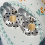 ＊お花のカラフルピアス＊クリアドット