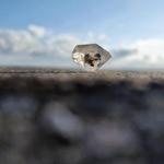 スケルタル クォーツ(Skeletal Quartz)/ ハーキマーダイヤモンド(Herkimer Diamond) / ダブルターミネーテッド（両剣水晶) S00929 天然無研磨