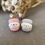 ミニチュア　ミニチュアフード　ミニチュアスイーツ　ミニチュアパン　ミニチュアケーキ　樹脂粘土　miniature マカロンのわんちゃん