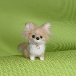 nさま御予約品 チワワ クリーム&ホワイト羊毛フェルト