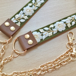 インド刺繍リボンのショルダーストラップ