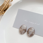グレーマーブルニュアンスpierce・earring