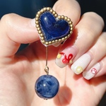 ♡マーブルハートの2WAYピアス♡