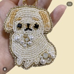【M様専用】うちの子ブローチ(ビーズ刺繍)