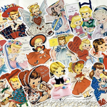 🎀再販✖️20🎀今なら選べるおまけ付き❤️20枚❤️レトロガール❤️ダイカットいろいろセット⑤