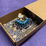 大人のビーズ刺繍 フリンジ ブローチ