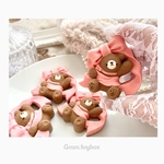 【受注生産・お届けまで約2〜3ヶ月】ラッピンぐまチョコレート・pink【オーナメント・ネックレス】