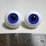 No.41 【16mm】 グラスアイ ドールアイ ハンドメイドドール 材料　約16.2mm/16.1mm（青系）