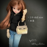 1/6 doll size本革バッグ　ザ・ゴールド