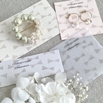 えらべるアクセサリー台紙 カワイイチラシ柄【リボン】50枚より