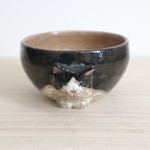ハチワレ猫のお猪口