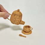 ティーセット ミニチュア / Miniature Tea Set / hinoki / T221227