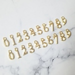 【ゴールド】 数字チャーム  20個