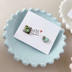 再✨再✨再販　チョコレートピアス/イヤリング　チョコミント🌱　アレルギー対応◎