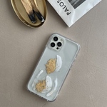 iPhone13 ニュアンスデザインケース　iPhoneケース〝HAKU〟ゴールド　iPhone12mini iPhone11 iPhonex iPhonese スマホケース