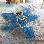 体温で色が変わる【ミニ熾天使】六翼ネックレス（青⇒水色）