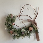 【送料無料】ドライフラワー　壁飾り　リース