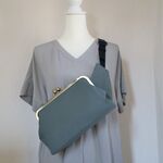 【なつめ様専用ページ】がま口ボディバッグ（モスグリーン）