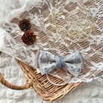 【500円】【発表会】【結婚式】インド刺繍リボン　ブルー　ヘアゴム　