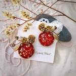 .｡.:✽ Rouge ✽.｡.:* チェコガラスボタン イヤリング・ピアス
