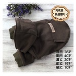 犬服　完成品☆長袖パーカー：カーキ☆