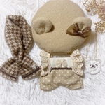 《完成品販売》マフラー＆サロペット＆くまみみ帽子＆くまちゃんbag4点セット 関ジュちびぬいサイズ