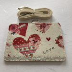 送料込み　受注作成　ハート柄パスケース　大人可愛いハートIDカードホルダー　ハートネームホルダー  ハート社員証　ハートカードケース　