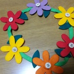 フェルト知育2wayお花のぼたんつけ&ガーランド②【mou de chouchou】