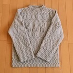 手編み 模様編みプルオーバー（ベージュ）