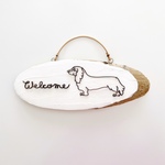 ダックスフンドのWelcomeウッドプレート
