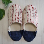 L バブーシュ  Dot  line＊red