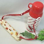 ●水筒の紐カバー、ベルトパッド（スイーツ生成り)