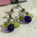 コバルトブルーの涙ピアス