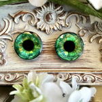 アイチップ　レジンアイ　14mm 　☆S/I@N   流星emerald green アイシードール　ブライス　