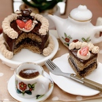 ミニチュア　フェイクスイーツ　濃厚チョコレートケーキ