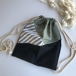 sale❣️女の子向けランドセルの上から背負えるストライプ体操服入れ☆ナップサック