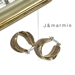 VINTAGE EARRING  ヴィンテージ　ボリュームフープピアス　アンティーク  クラシカル　花　フラワー　大ぶり　クリップ　ナチュラル　カジュアル　ビジュー　結婚式　春　丸
