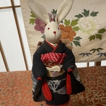 【新年のお祝いに】2023干支うさぎ［兎、卯］置き物、うさぎのお人形＊雪(ゆき)