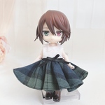 グリーンチェックワンピース【オビツ11/10cmサイズ】