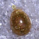 オルゴナイト（半卵型Ａ）【ルチルクォーツ】金箔