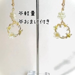 揺れるピアス💛🌼フラワーリース(小)