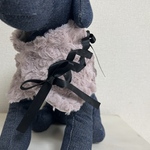 🎀ゴスロリリボンスタイ🎀選べるローズファー🎀犬服　猫服　犬スタイ　猫スタイ