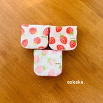  ୨୧ いちご🍓 ふわっふわの8重ガーゼハンカチ ３枚セット ୨୧  